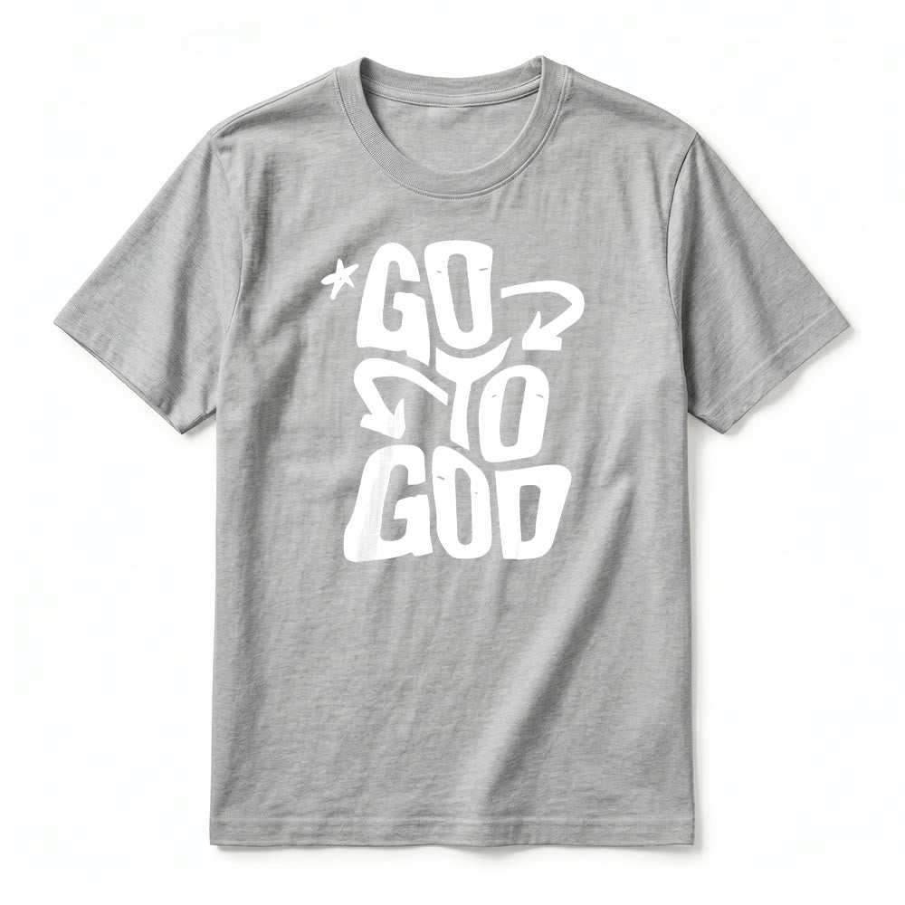 Christianartworkshop "Go To God" Sternenakzent Premium Kurzarm-T-Shirt - image 20