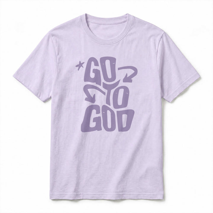 Christianartworkshop "Go To God" Sternenakzent Premium Kurzarm-T-Shirt - image 17