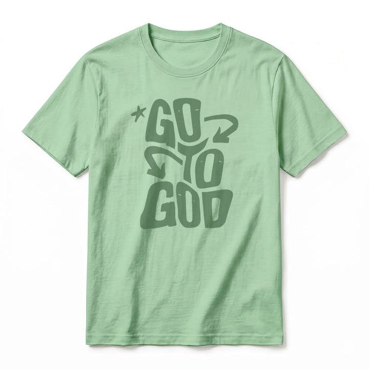Christianartworkshop "Go To God" Sternenakzent Premium Kurzarm-T-Shirt - image 23