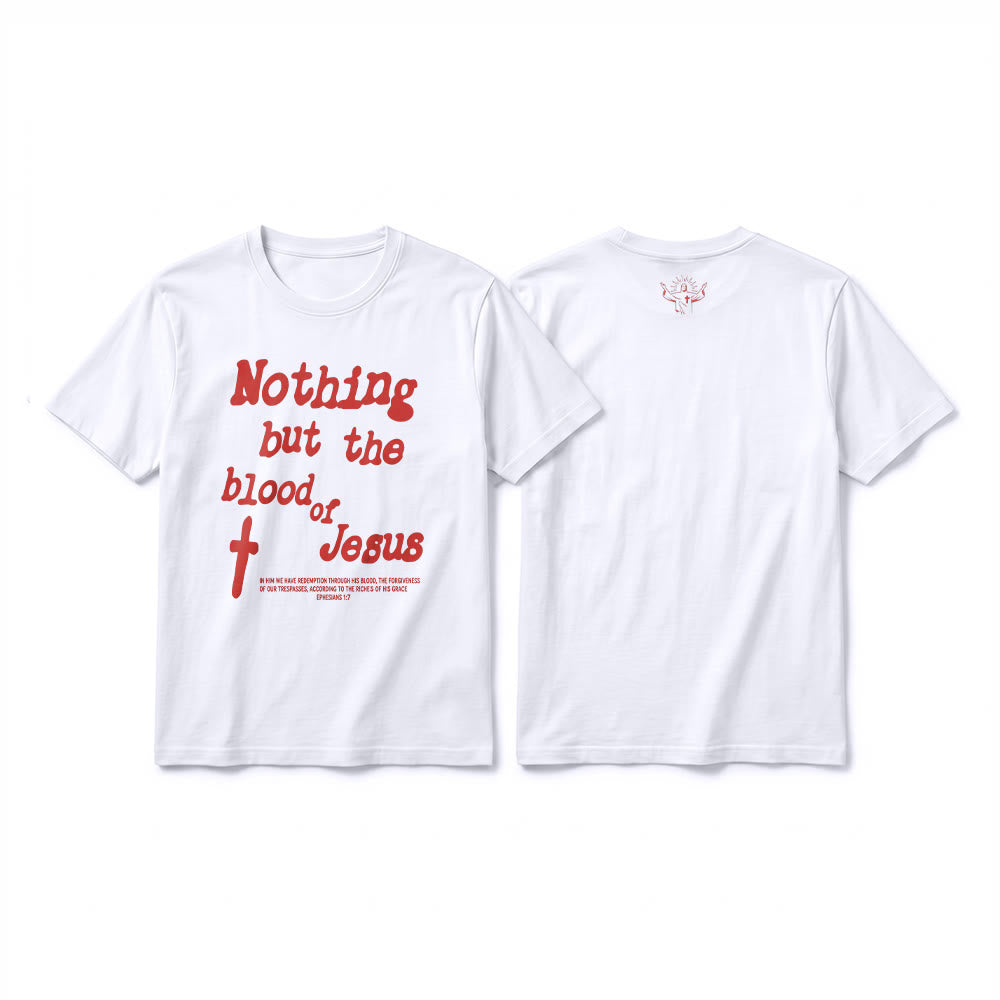Christianartworkshop Premium-Kurzarm-T-Shirt „Nichts als das Blut Jesu“ - Weiß - 2XL - image 1