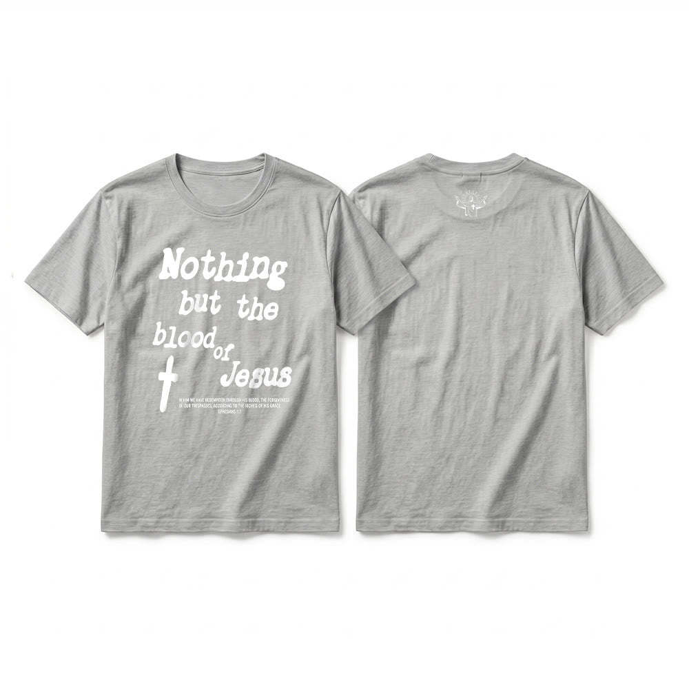 Christianartworkshop Premium-Kurzarm-T-Shirt „Nichts als das Blut Jesu“ - Grau - 2XL - image 19