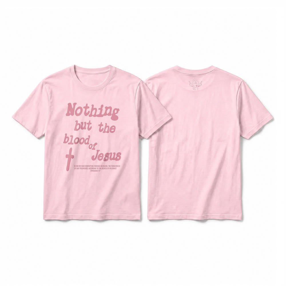 Christianartworkshop Premium-Kurzarm-T-Shirt „Nichts als das Blut Jesu“ - Rosa - 2XL - image 25