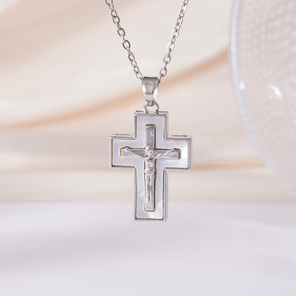 Christianartworkshop Mehrreihige Kruzifix-Halskette mit Anhänger: Ein Symbol der Erlösung und ewigen Gnade - Silber - image 5