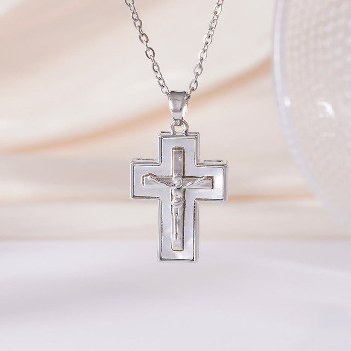 Christianartworkshop Mehrreihige Kruzifix-Halskette mit Anhänger: Ein Symbol der Erlösung und ewigen Gnade - Silber - image 5