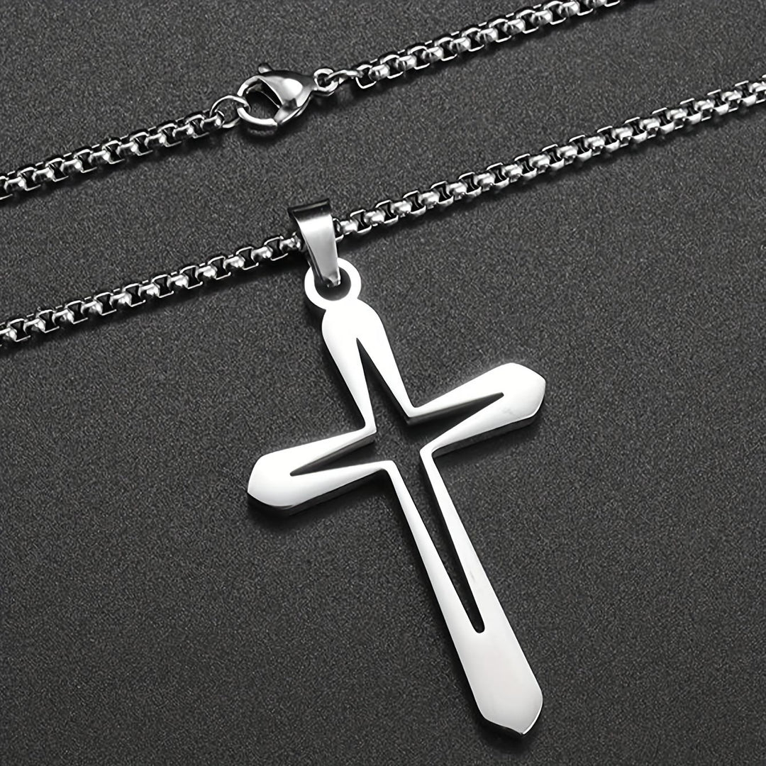 Christianartworkshop Elegante, geschwungene Kreuzanhänger-Halskette: Verkörperung unerschütterlicher Anmut und himmlischen Segens - image 5