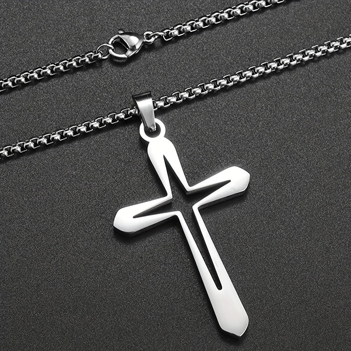 Christianartworkshop Elegante, geschwungene Kreuzanhänger-Halskette: Verkörperung unerschütterlicher Anmut und himmlischen Segens - image 5