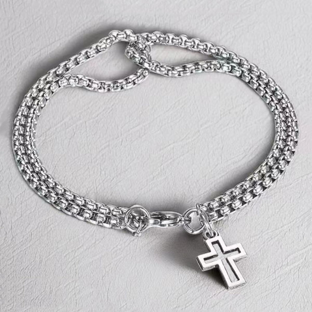 Christianartworkshop Minimalistisches Kreuz-Charm-Armband: Ein zeitloses Symbol heiliger Hingabe und unvergänglicher Hoffnung - Kreuzen - image 0
