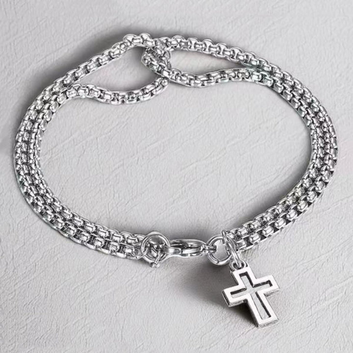 Christianartworkshop Minimalistisches Kreuz-Charm-Armband: Ein zeitloses Symbol heiliger Hingabe und unvergänglicher Hoffnung - Kreuzen - image 0