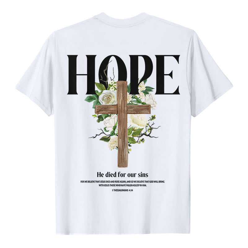 Christianartworkshop Hope Cross Print T-Shirt - Weiß - 2XL - image 1
