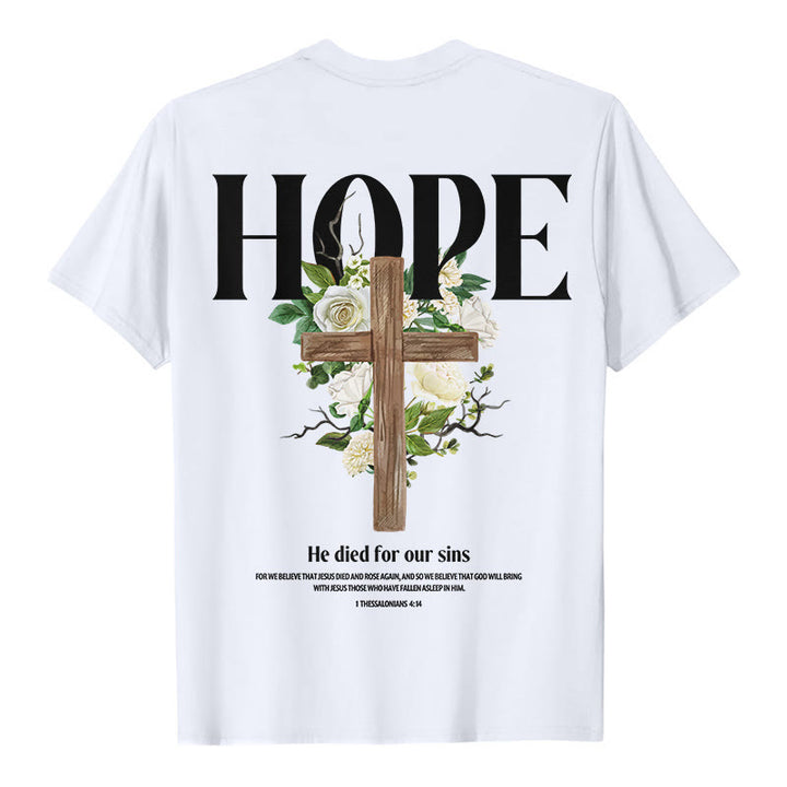 Christianartworkshop Hope Cross Print T-Shirt - Weiß - 2XL - image 1