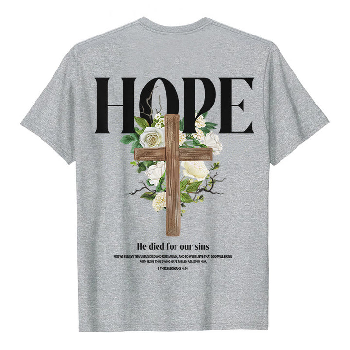 Christianartworkshop Hope Cross Print T-Shirt - Grau - 2XL - image 8
