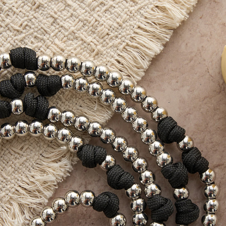 Christianartworkshop Robuster, silberfarbener Paracord-Rosenkranz mit 15 Gesätzen: Trage die Gnade Mariens überallhin. - image 5