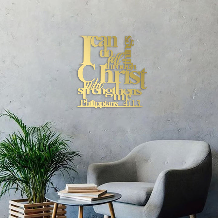 Christianartworkshop Philipper 4,13 Ich vermag alles Metall-Wanddeko: Christi Stärke für Ihre Wände - image 20
