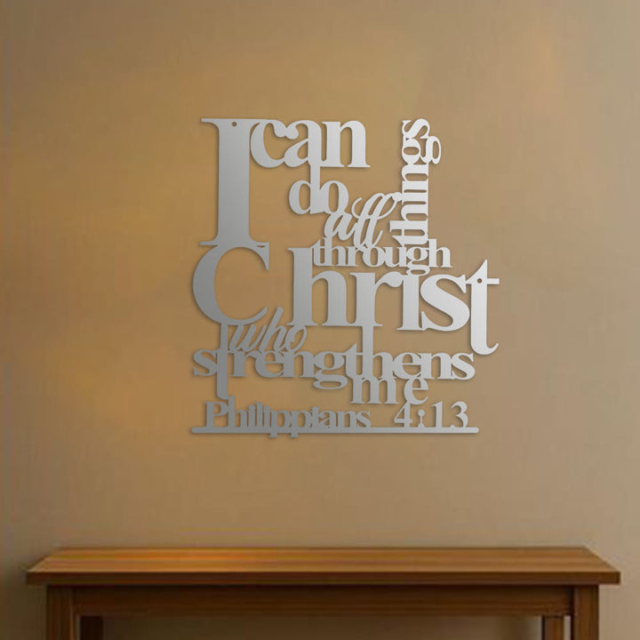 Christianartworkshop Philipper 4,13 Ich vermag alles Metall-Wanddeko: Christi Stärke für Ihre Wände - image 11