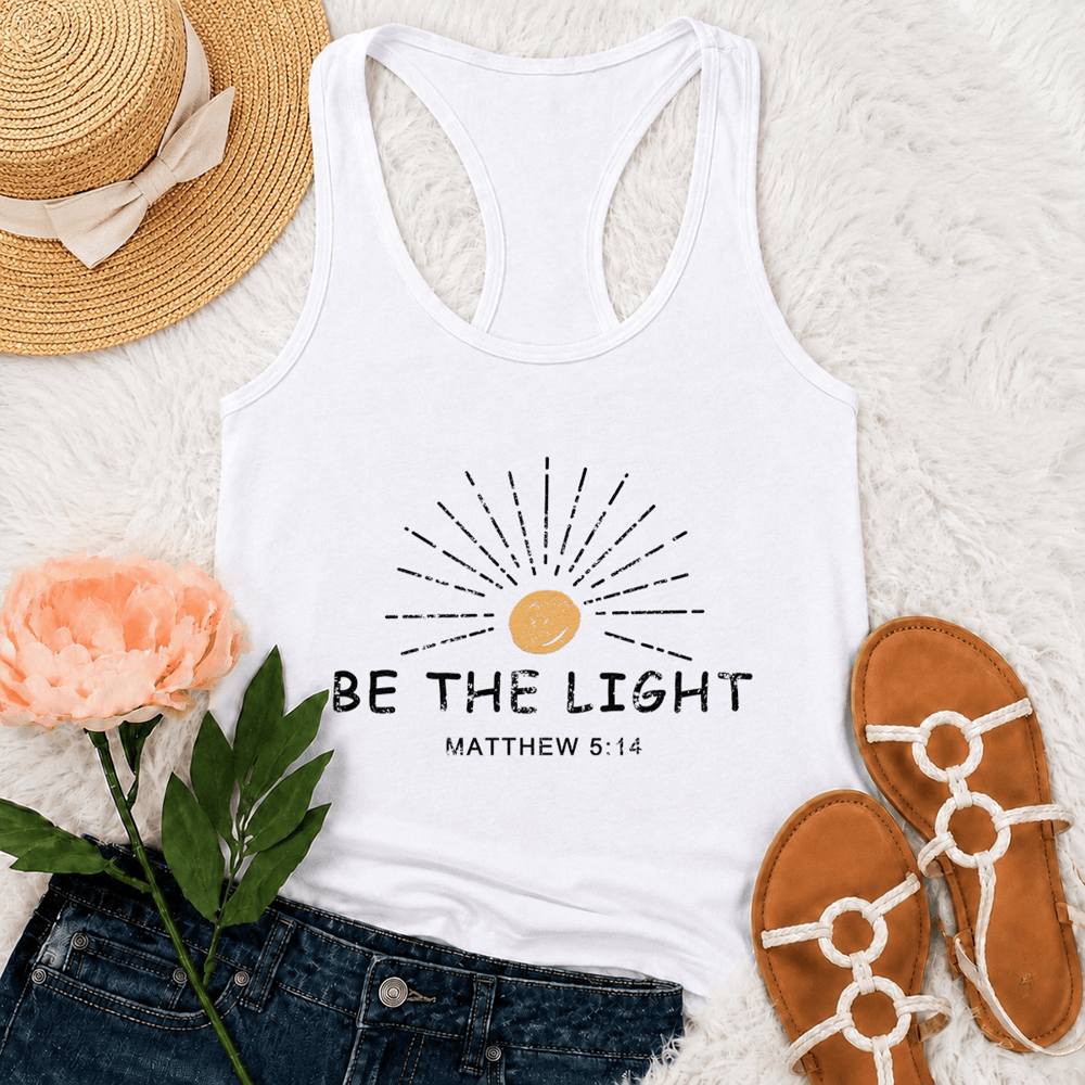 Christianartworkshop Sei das Licht Matthäus 5,14 Vintage Racerback Tanktop - Weiß - 2XL - image 0