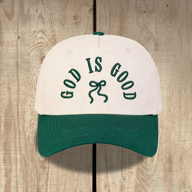 Christianartworkshop Unisex-Baseballkappe mit gebogenem Schirm und besticktem Schriftzug „God Is Good“ - Grün - image 10