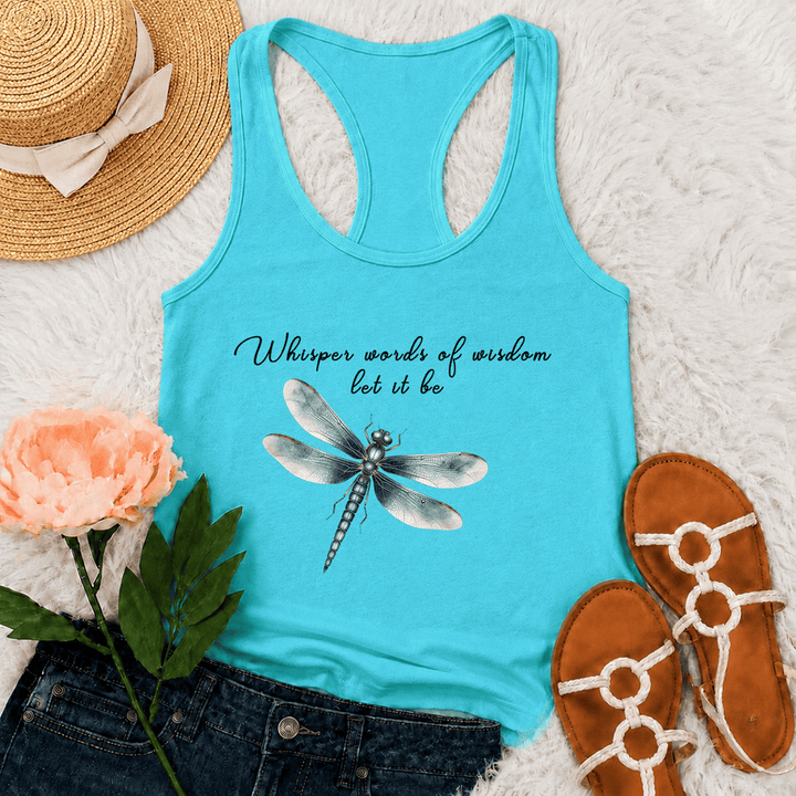 Christianartworkshop Tanktop mit Aquarell-Libellenmotiv „Let It Be“ und Racerback-Rückenlehne - Minze - 2XL - image 12