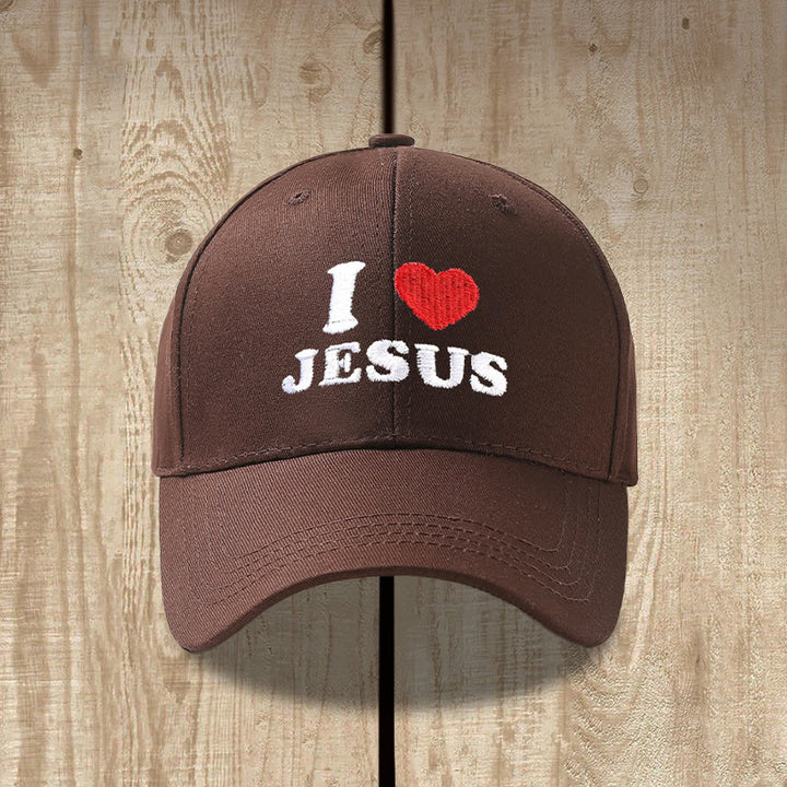 Christianartworkshop Ich liebe Jesus Herzbuchstaben-Stickerei verstellbare Baseballkappe - image 11