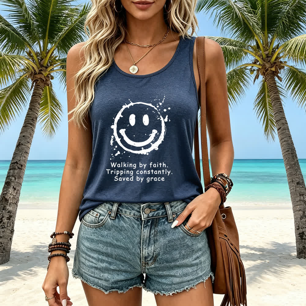 Christianartworkshop Im Glauben unterwegs, durch Gnade gerettet – Racerback-Tanktop - image 16