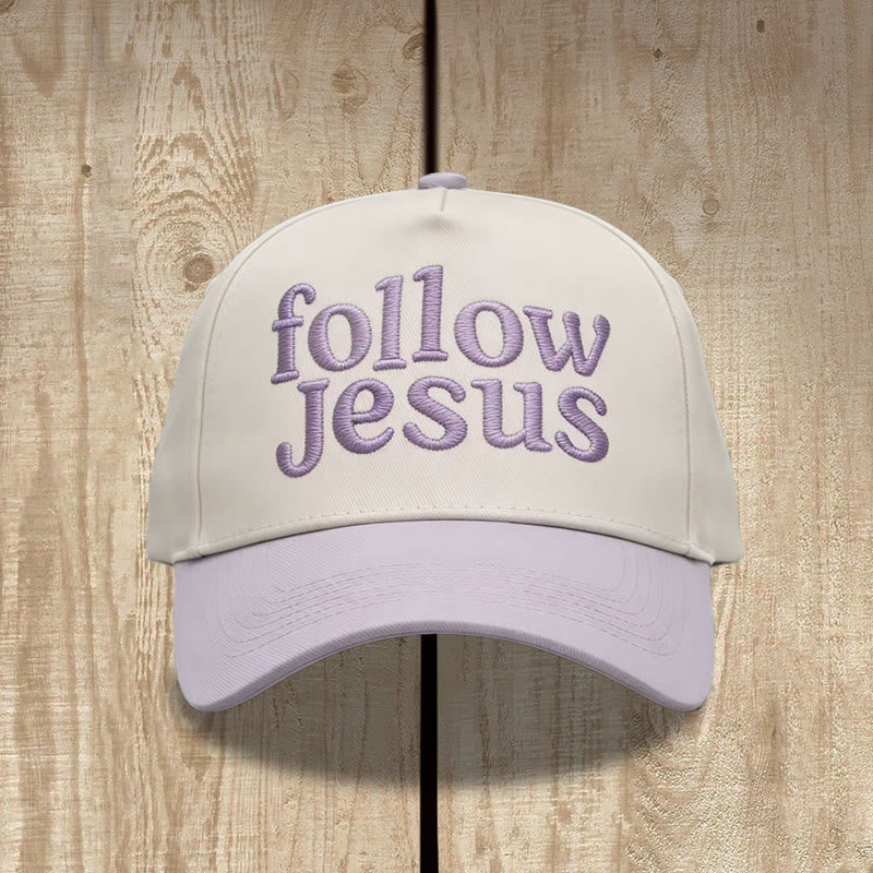 Christianartworkshop Zweifarbige Unisex-Baseballkappe mit gebogenem Schirm und Stickerei „Folge Jesus“. - image 12