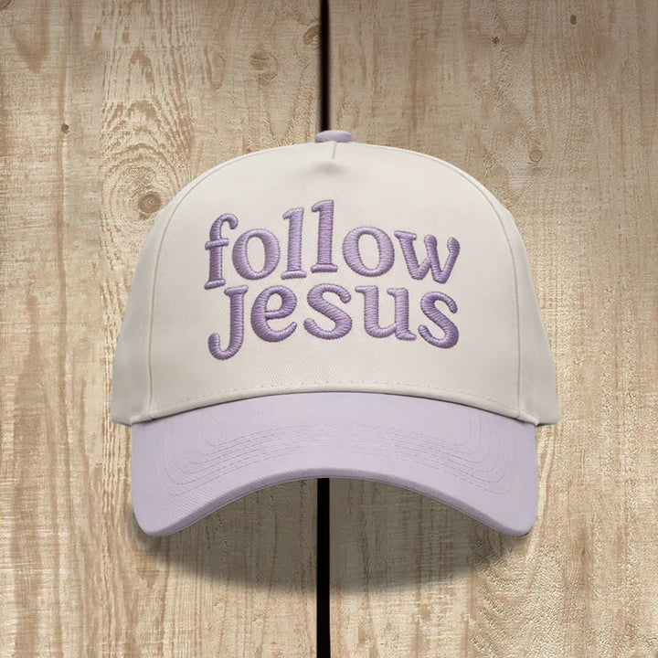Christianartworkshop Zweifarbige Unisex-Baseballkappe mit gebogenem Schirm und Stickerei „Folge Jesus“. - image 12