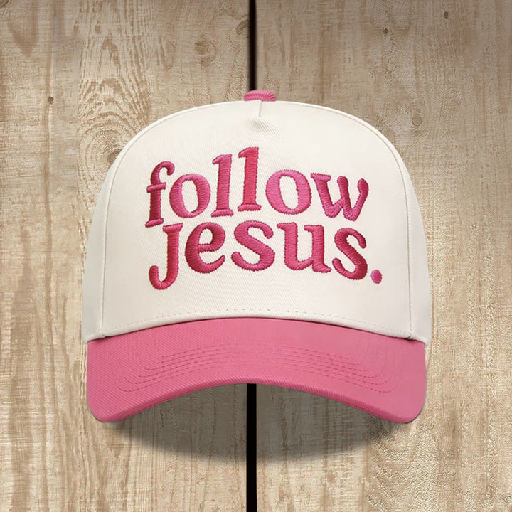 Christianartworkshop Zweifarbige Unisex-Baseballkappe mit gebogenem Schirm und Stickerei „Folge Jesus“. - image 16