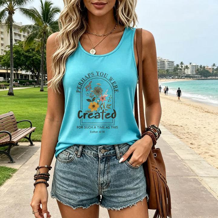 Christianartworkshop Wildflower Vielleicht wurdest du für eine solche Zeit wie dieses Racerback-Tanktop geschaffen - image 13
