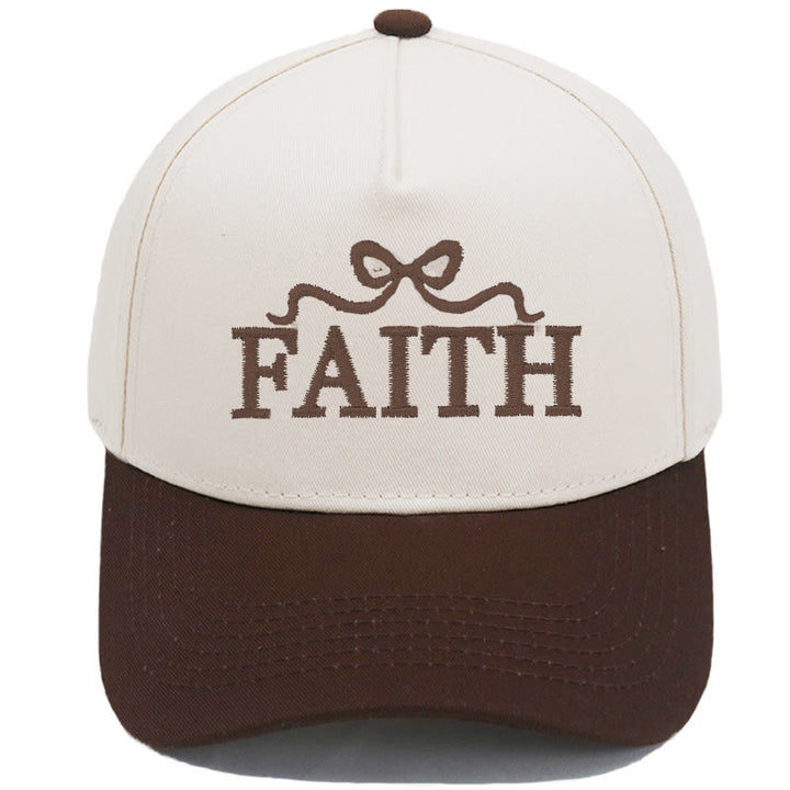Christianartworkshop FAITH Baseballkappe mit Schleifenstickerei, verstellbarem Schirm und Camouflage-Muster - Kaffee - image 19