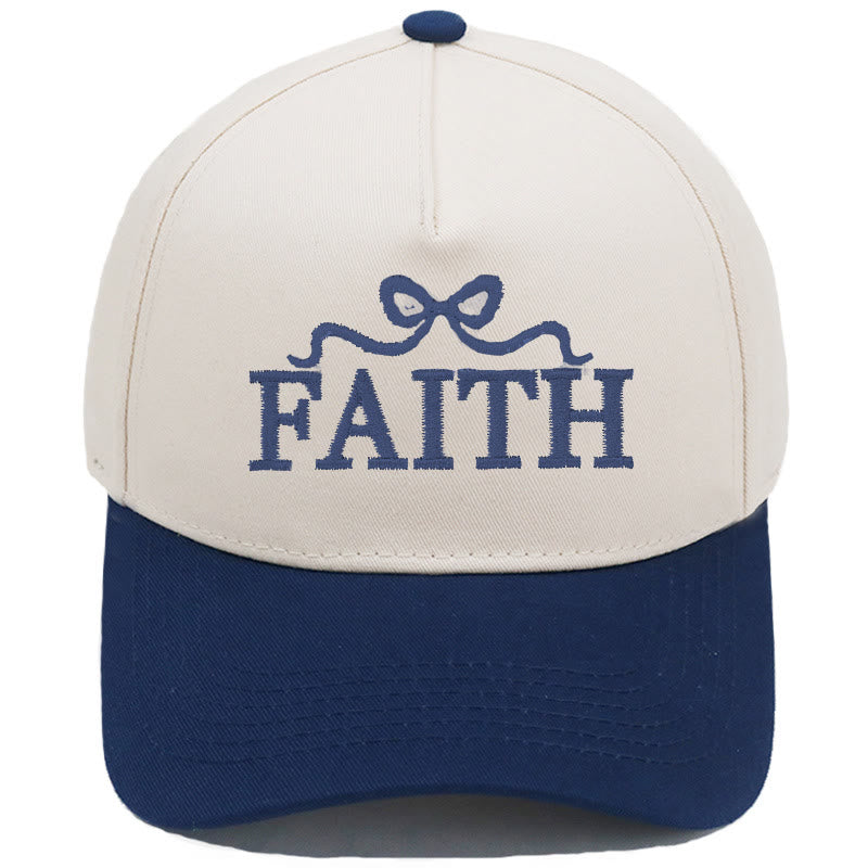 Christianartworkshop FAITH Baseballkappe mit Schleifenstickerei, verstellbarem Schirm und Camouflage-Muster - Marineblau - image 13