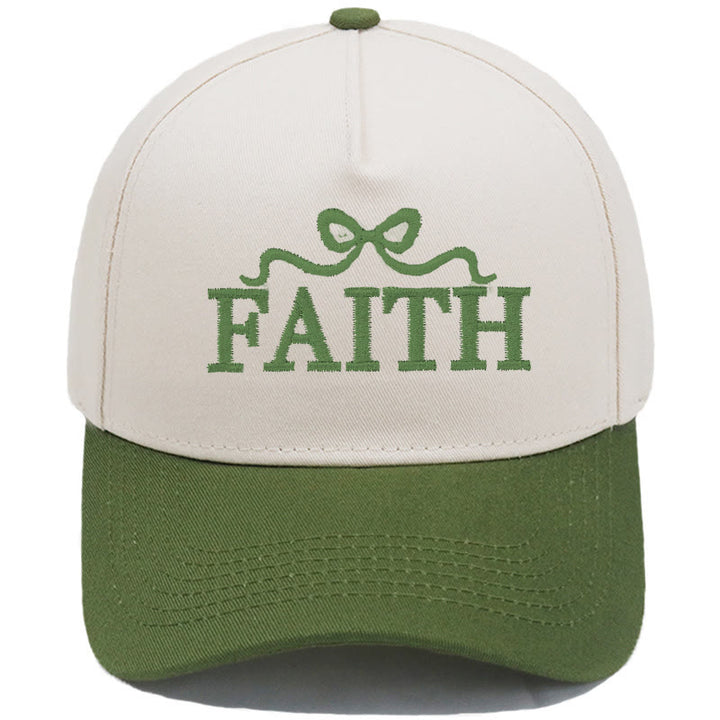 Christianartworkshop FAITH Baseballkappe mit Schleifenstickerei, verstellbarem Schirm und Camouflage-Muster - Armeegrün - image 17