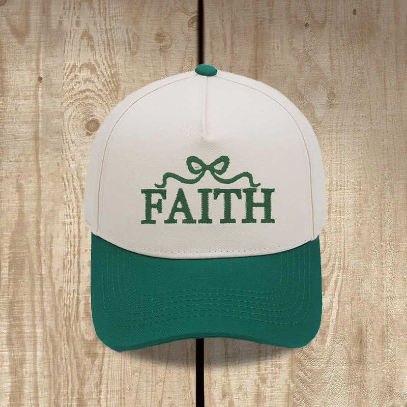 Christianartworkshop FAITH Baseballkappe mit Schleifenstickerei, verstellbarem Schirm und Camouflage-Muster - image 16