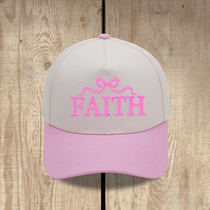 Christianartworkshop FAITH Baseballkappe mit Schleifenstickerei, verstellbarem Schirm und Camouflage-Muster - image 8