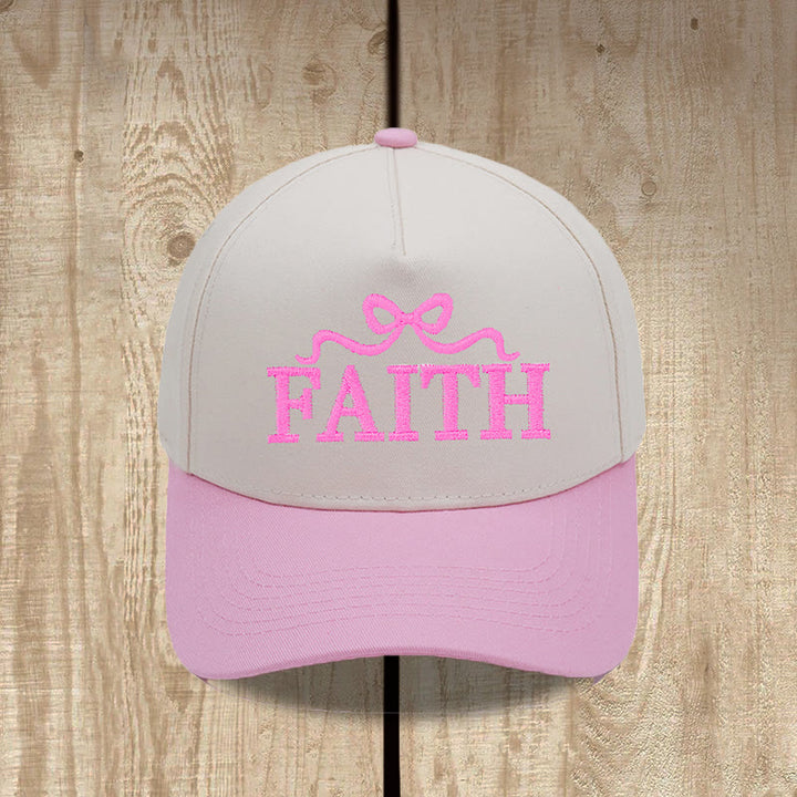 Christianartworkshop FAITH Baseballkappe mit Schleifenstickerei, verstellbarem Schirm und Camouflage-Muster - image 8