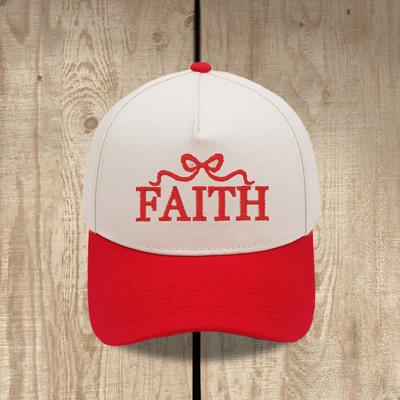 Christianartworkshop FAITH Baseballkappe mit Schleifenstickerei, verstellbarem Schirm und Camouflage-Muster - image 6