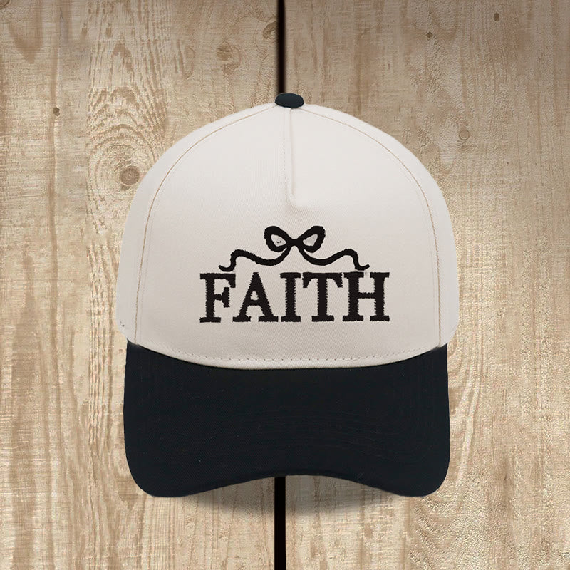 Christianartworkshop FAITH Baseballkappe mit Schleifenstickerei, verstellbarem Schirm und Camouflage-Muster - image 3