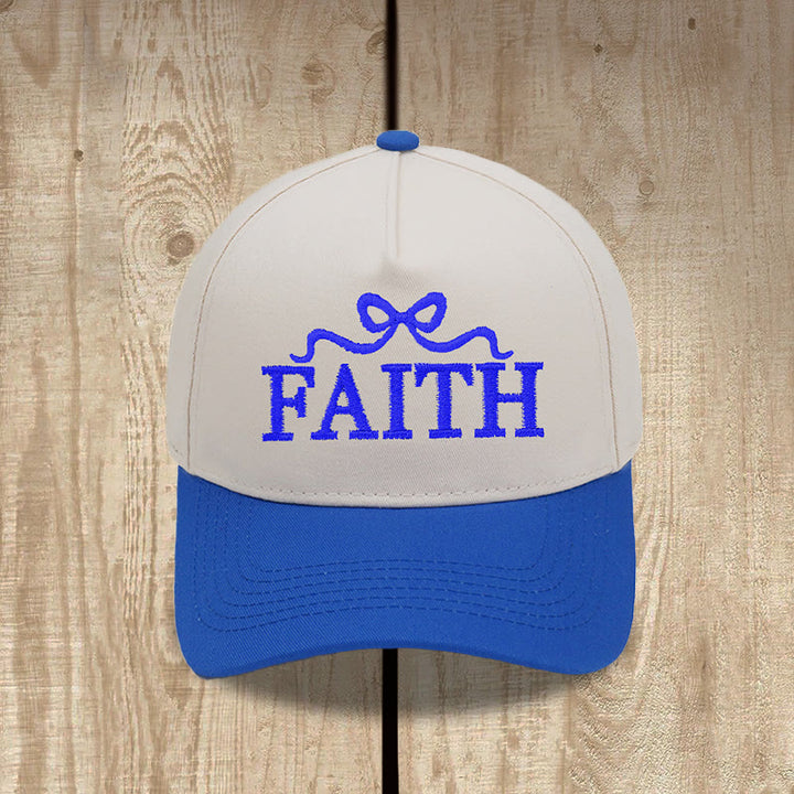 Christianartworkshop FAITH Baseballkappe mit Schleifenstickerei, verstellbarem Schirm und Camouflage-Muster - image 12