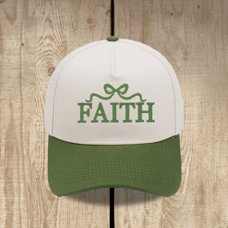 Christianartworkshop FAITH Baseballkappe mit Schleifenstickerei, verstellbarem Schirm und Camouflage-Muster - image 18