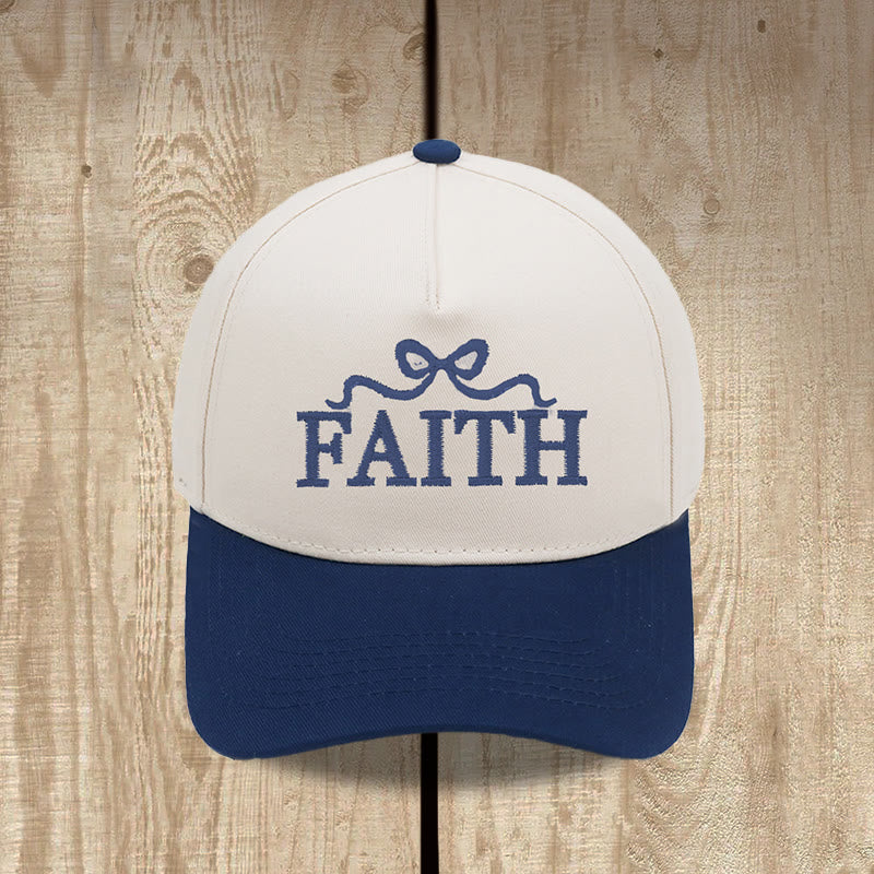 Christianartworkshop FAITH Baseballkappe mit Schleifenstickerei, verstellbarem Schirm und Camouflage-Muster - image 14