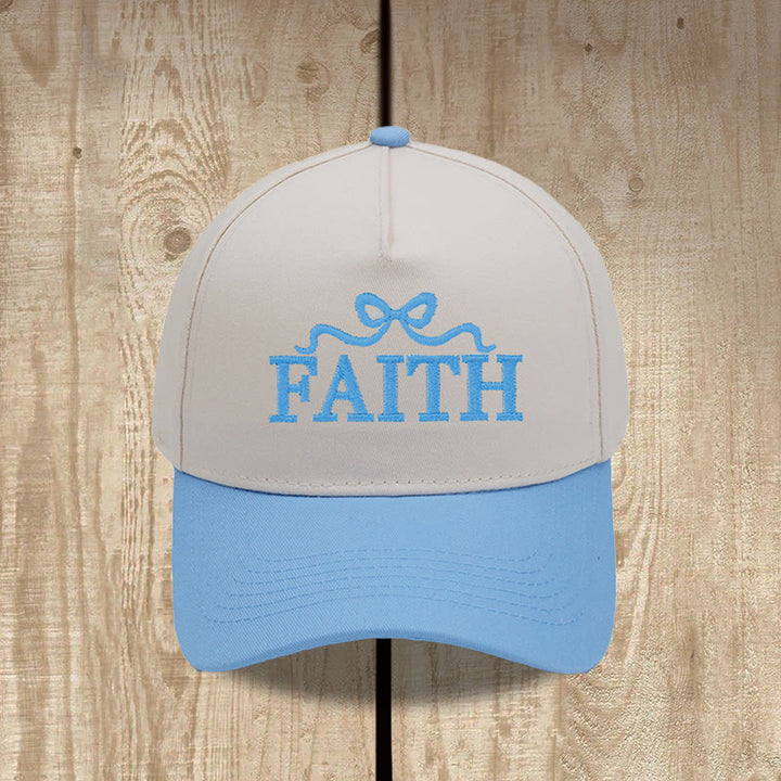 Christianartworkshop FAITH Baseballkappe mit Schleifenstickerei, verstellbarem Schirm und Camouflage-Muster - image 10