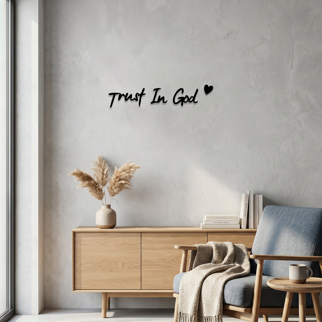 Christianartworkshop Wanddekor aus Metall mit geschwungenem Herzmotiv: Symbol unerschütterlicher Zuversicht - image 4