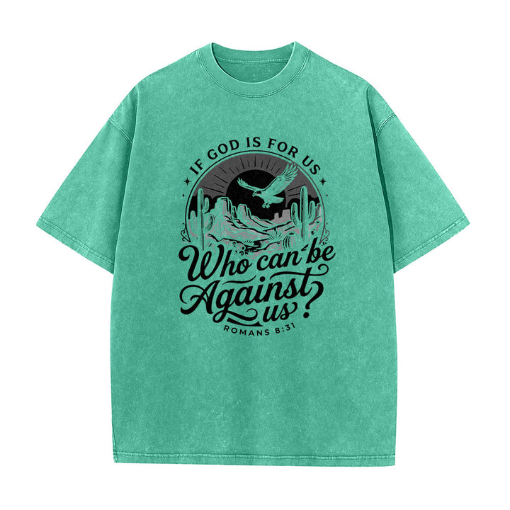 Christianartworkshop Wenn Gott für uns ist – Desert Eagle Cactus Römer 8,31 – Unisex-T-Shirt mit westlichem Glaubensmotiv - image 11