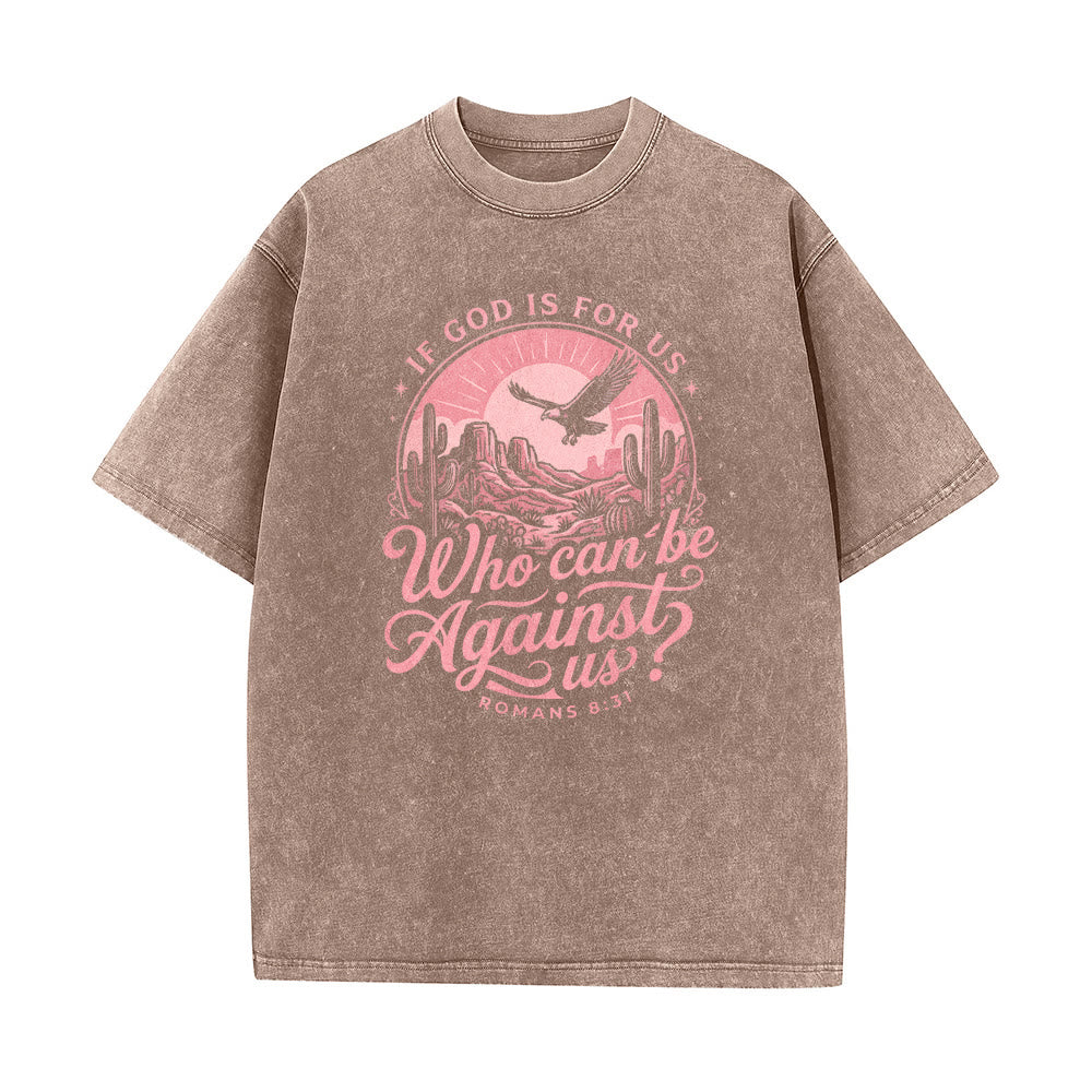 Christianartworkshop Wenn Gott für uns ist – Desert Eagle Cactus Römer 8,31 – Unisex-T-Shirt mit westlichem Glaubensmotiv - image 14