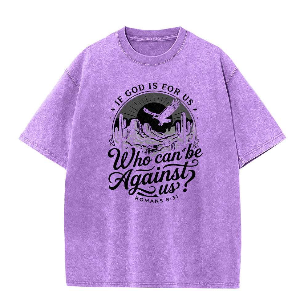 Christianartworkshop Wenn Gott für uns ist – Desert Eagle Cactus Römer 8,31 – Unisex-T-Shirt mit westlichem Glaubensmotiv - image 23
