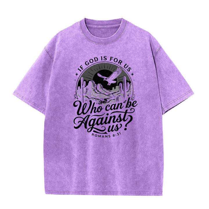 Christianartworkshop Wenn Gott für uns ist – Desert Eagle Cactus Römer 8,31 – Unisex-T-Shirt mit westlichem Glaubensmotiv - image 23