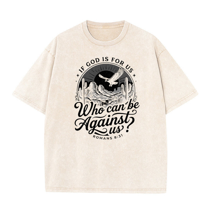Christianartworkshop Wenn Gott für uns ist – Desert Eagle Cactus Römer 8,31 – Unisex-T-Shirt mit westlichem Glaubensmotiv - image 17