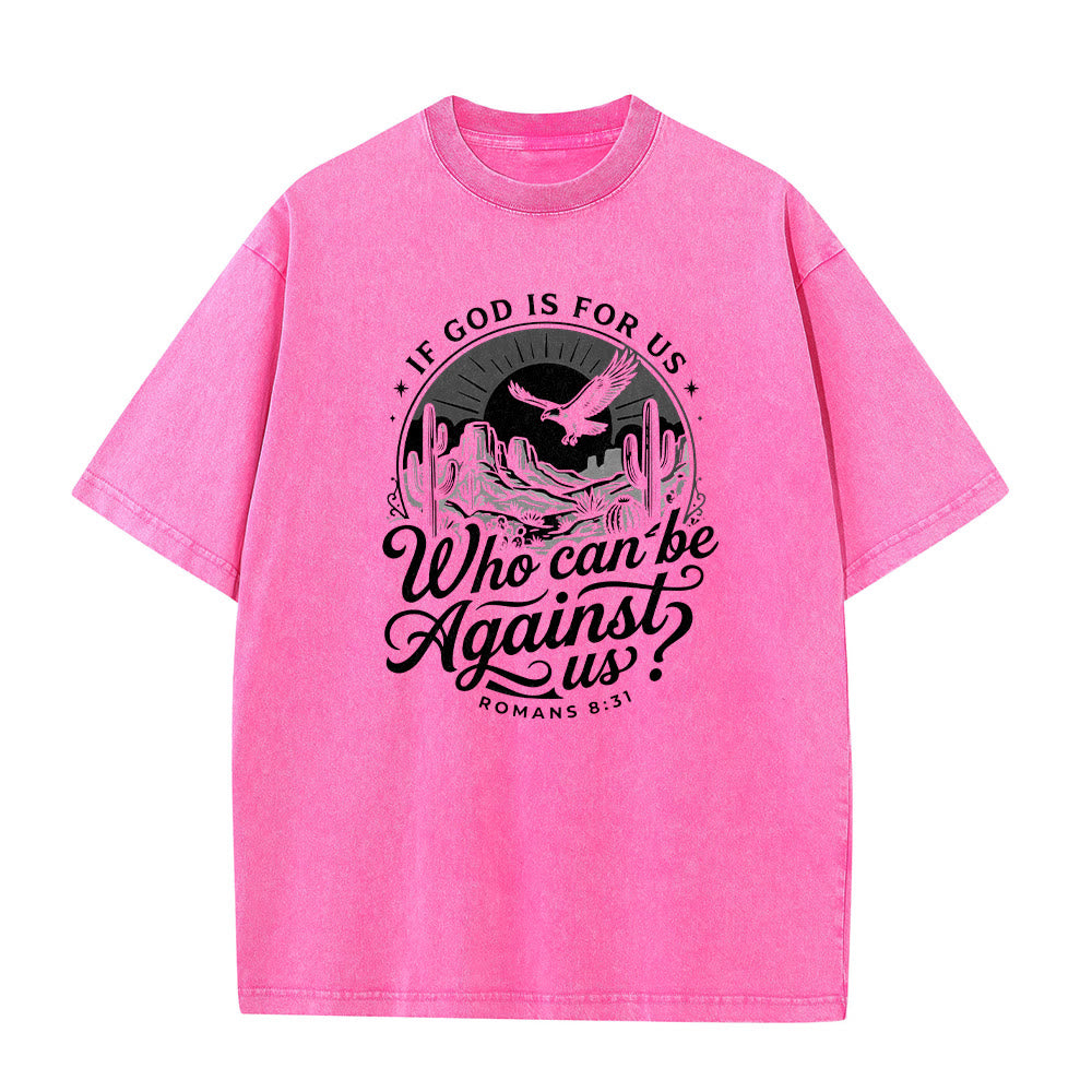 Christianartworkshop Wenn Gott für uns ist – Desert Eagle Cactus Römer 8,31 – Unisex-T-Shirt mit westlichem Glaubensmotiv - image 20