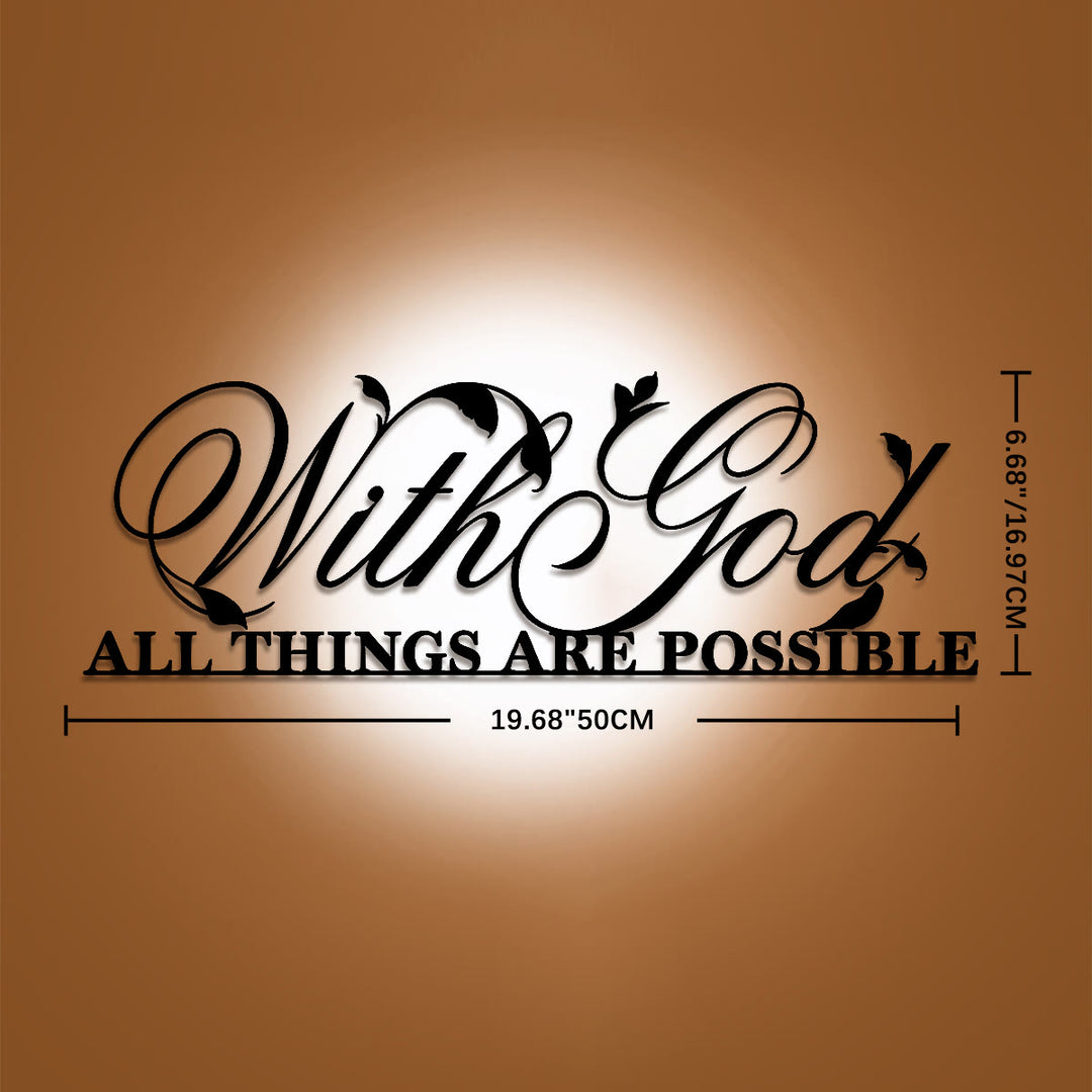 Christianartworkshop Zartes Wandbild aus Metall mit Weinlaub-Akzent und Bibelvers: Inspirierendes Deko-Element fürs Wohnzimmer - 6,68"*19,68"*0,06"/16,97 cm*50 cm*0,15 cm - image 7