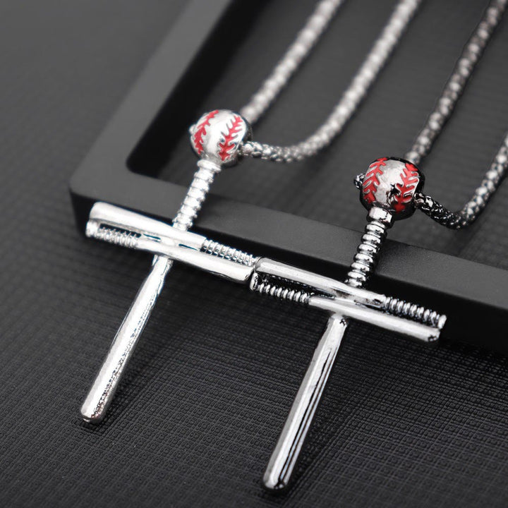 Christianartworkshop Halskette mit Baseballschläger-Kreuz: Symbol für sportliche Ausdauer und unerschütterliche Anmut - image 3