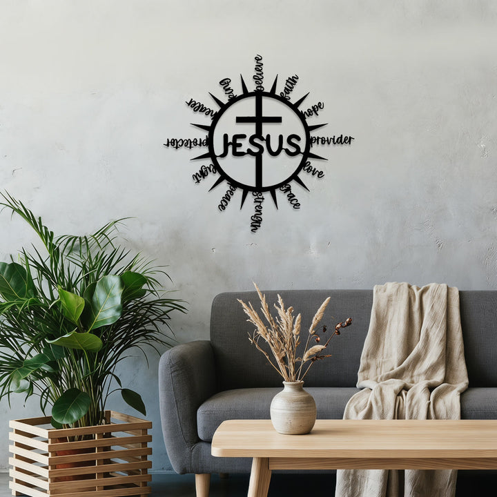 Christianartworkshop Sonnenstrahlenrahmen mit Jesus-Segensworten, Kreuz aus Metall, Wanddekoration: Anmutiges Zeichen der vielseitigen himmlischen Barmherzigkeit - image 7