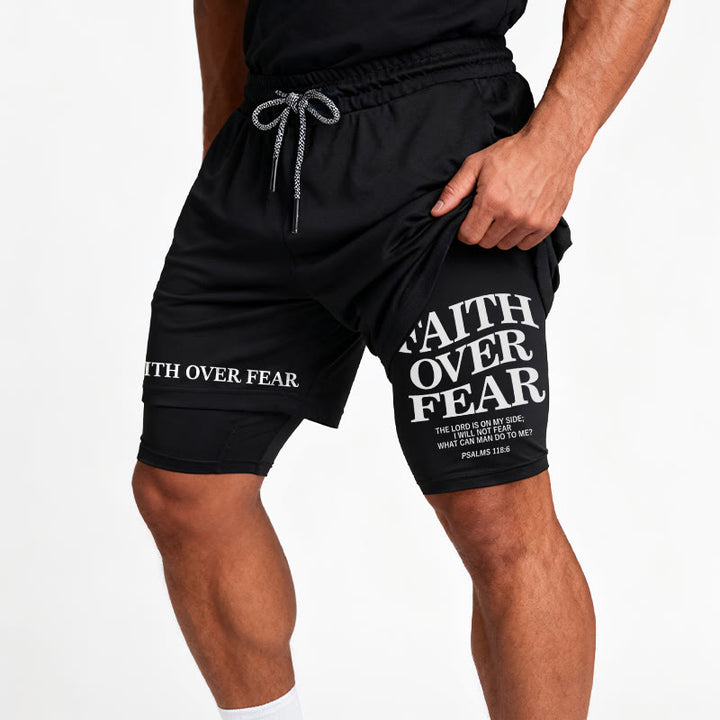 Christianartworkshop „Glaube statt Angst“ – Passende Shorts mit zweifarbigem Print und Psalm 118,6 - image 16